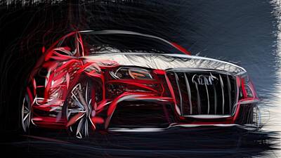 Wine Down Royalty Free Images - Audi A3 TDI Clubsport Quattro Draw Royalty-Free Image by CarsToon Concept