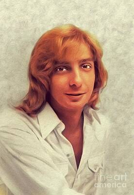 Music Paintings - Barry Manilow, Music Legend by Esoterica Art Agency