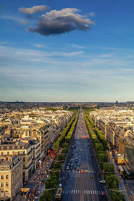 Paris Skyline Photos - Champs Elysees by Andrew Soundarajan