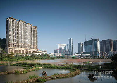 Catherine Abel Royalty Free Images - Cotai Strip Casino Resorts View From Taipa In Macau China Royalty-Free Image by JM Travel Photography