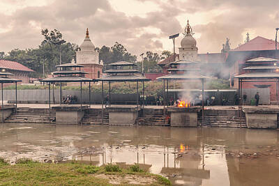 Cultural Textures Royalty Free Images - Cremation of a dead body  at Bagmati River near Pashupatinath Hi Royalty-Free Image by Marek Poplawski