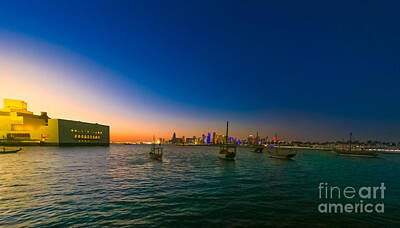 Marvelous Marble Rights Managed Images - Doha Bay seafront Royalty-Free Image by Benny Marty