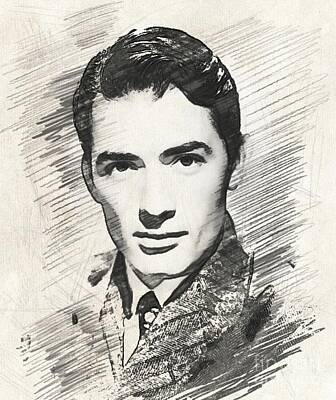 Actors Digital Art - Gregory Peck, Vintage Actor by Esoterica Art Agency