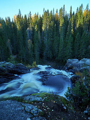 Jouko Lehto Royalty-Free and Rights-Managed Images - Hepokongas waterfall by Jouko Lehto