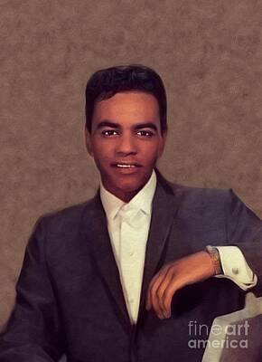 Music Paintings - Johnny Mathis, Music Legend by Esoterica Art Agency