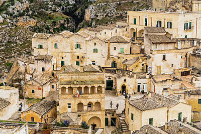 All You Need Is Love - Long panoramic views of the rocky old town of Matera with its st by Joaquin Corbalan