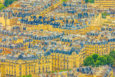Paris Skyline Photos - Parisian roofs skyline by Benny Marty