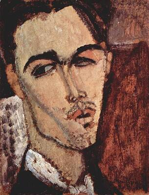 Rustic Cabin - Portrait of the Painter Celso Lagar - 1915  PC - Painting - oil on canvas by Modigliani Amedeo