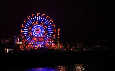 Only Orange Royalty Free Images - Santa Monica Pier Ferris Wheel 2010071100206 Royalty-Free Image by Robert Braley