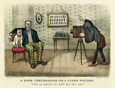 Comics Photos - Scowling Man And Dog, Photographers by Science Source