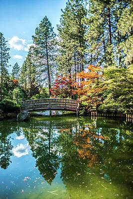 Guitar Patents - The beautiful Japanese Garden at Manito Park in Spokane, Washing by Alex Grichenko
