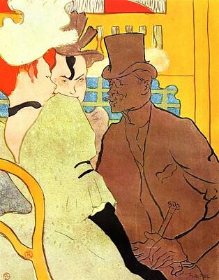 Legendary And Mythic Creatures Rights Managed Images - The Englishman at the Moulin Rouge - 1892 - PC Royalty-Free Image by Henri de Toulouse-Lautrec