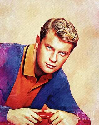 Actors Royalty-Free and Rights-Managed Images - Troy Donahue, Vintage Actor by Esoterica Art Agency