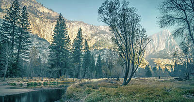 Comedian Drawings Rights Managed Images - Yosemite Valley on sunny autumn morning Royalty-Free Image by Alex Grichenko