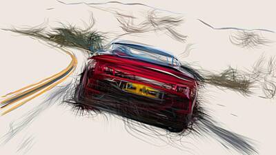 Studio Grafika Patterns Rights Managed Images - Aston Martin DBS Superleggera Drawing Royalty-Free Image by CarsToon Concept