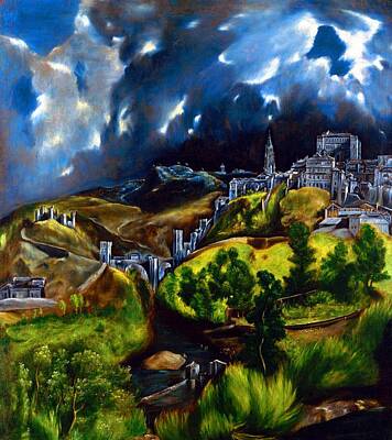 Blue Hues - View of Toledo by El Greco