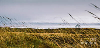 Textured Letters - Icelandic landscapes full of green grass, sea and blue sky. by Joaquin Corbalan
