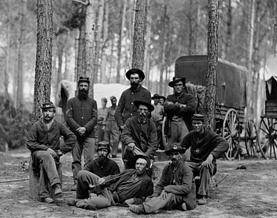 Michael Tompsett Maps - 1864 Photo CIVIL WAR  Soldiers  Military America Past by Celestial Images