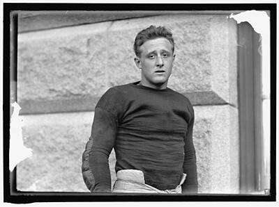 Football Royalty Free Images - 1913 Naval Academy Navy Football Team Player 16 Royalty-Free Image by Celestial Images