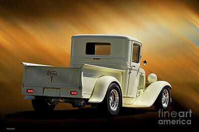 Modern Sophistication Beaches And Waves - 1934 Ford Pickup Rear Detail by Dave Koontz