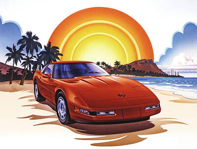 Abstract Animalia - 1989 Corvette Sunset by Garth Glazier