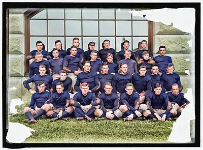 Football Royalty-Free and Rights-Managed Images - 1913 Naval Academy Navy Football Team 2 by Celestial Images