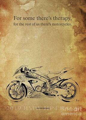 Boho Christmas - 2019 BMW S1000RR, Original Artwork. Motorcycle quote  by Drawspots Illustrations