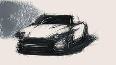 Just Desserts Rights Managed Images - Aston Martin Vantage GT4 Draw Royalty-Free Image by CarsToon Concept