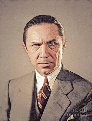 Actors Digital Art - Bela Lugosi, Vintage Hollywood Actor by Esoterica Art Agency
