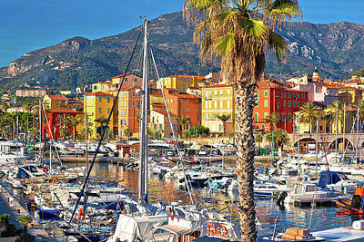 Marilyn Monroe - Colorful Cote d Azur town of Menton harbor and architecture view by Brch Photography