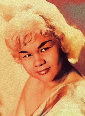 Music Paintings - Etta James, Music Legend by Esoterica Art Agency