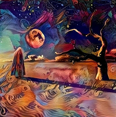 Abstract Landscape Digital Art Rights Managed Images - Planet Zen Royalty-Free Image by Bruce Rolff