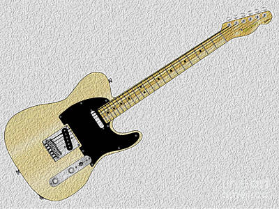 Jazz Digital Art - Rock Guitar by Bigalbaloo Stock