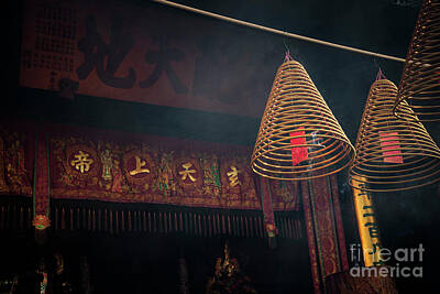 Juan Bosco Forest Animals - Traditional  Burning Incense Coils Inside Chinese A-ma Temple In by JM Travel Photography