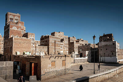 Staff Picks Cortney Herron - Street Scene And Buildings In Old Town Of Sanaa Yemen by JM Travel Photography