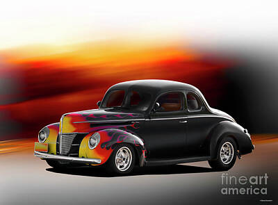 Abstract Trees Mandy Budan Rights Managed Images - 1940 Ford Deluxe Coupe Royalty-Free Image by Dave Koontz
