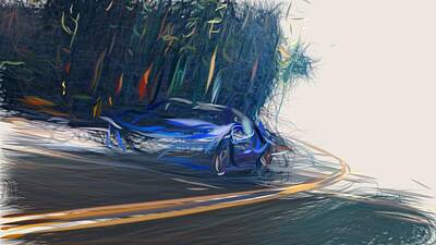 Abstract Airplane Art Royalty Free Images - Acura NSX Draw Royalty-Free Image by CarsToon Concept