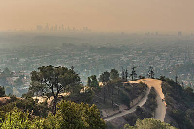 Albert Bierstadt - Famous Griffith observatory in Los Angeles california by Alex Grichenko