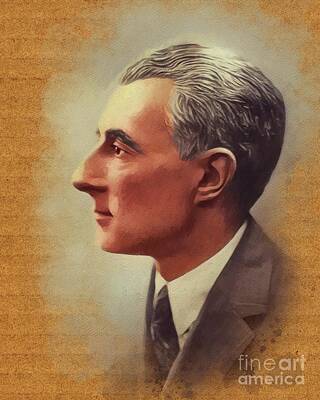 Music Paintings - Maurice Ravel, Famous Composer by Esoterica Art Agency