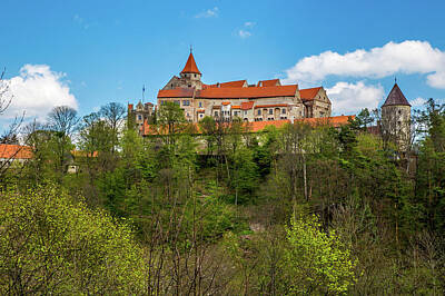 Purely Purple - Pernstejn Castle stands in the woods on a high rock by Pavel Rezac