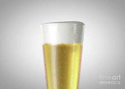 Beer Royalty-Free and Rights-Managed Images - Pilsner Beer Pint by Allan Swart