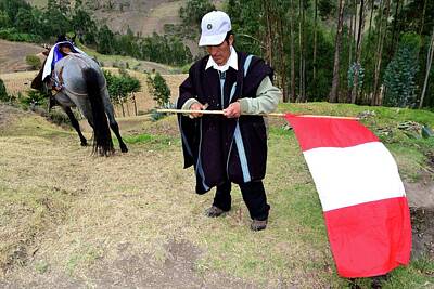 Black And White Horse Photography - Huancabamba - Peru by Carlos Mora