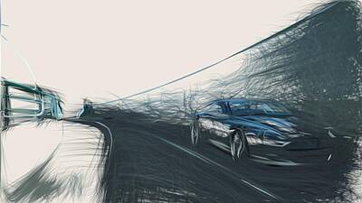 Modern Sophistication Minimalist Abstract - Aston Martin DB9 Draw by CarsToon Concept