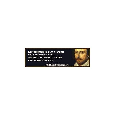 Digital Art Rights Managed Images - Conscience is but a word #shakespeare #shakespearequote Royalty-Free Image by TintoDesigns