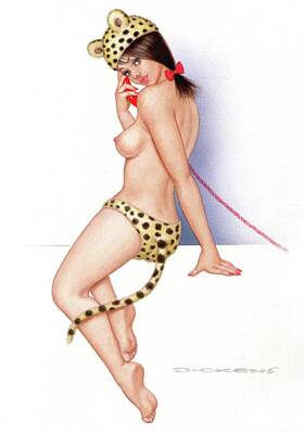Nudes Royalty-Free and Rights-Managed Images - Archie Dickens Pin Up Art by Esoterica Art Agency