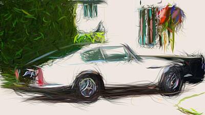 Colored Pencils - Aston Martin DB6 Draw by CarsToon Concept