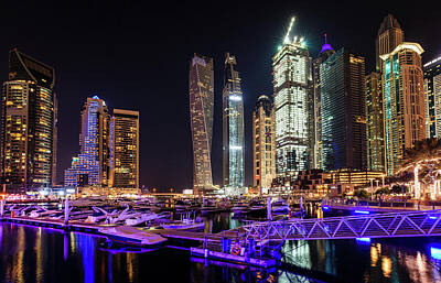 Studio Grafika Patterns Rights Managed Images - Dubai Marina at night Royalty-Free Image by Alexey Stiop