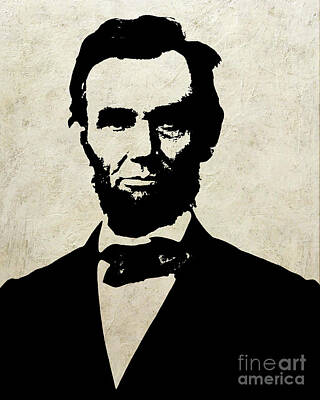Politicians Digital Art - Abraham Lincoln by Edit Voros