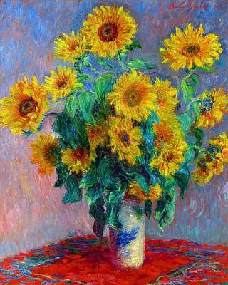 Sunflowers Paintings - Bouquet of Sunflowers by Jon Baran