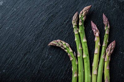 Still Life Photos - Fresh Green Asparagus by Nailia Schwarz